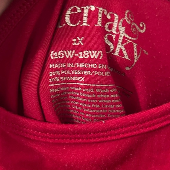 1X Terra & Sky Vibrant Red Tank Top - Picture 3 of 3